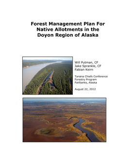 Forest Management Plan for Native Allotments in the Doyon Region of Alaska