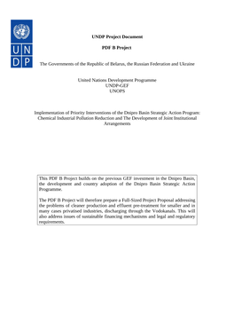 Dnipro Environment Program Project Document