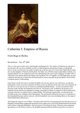 Catherine I: Empress of Russia