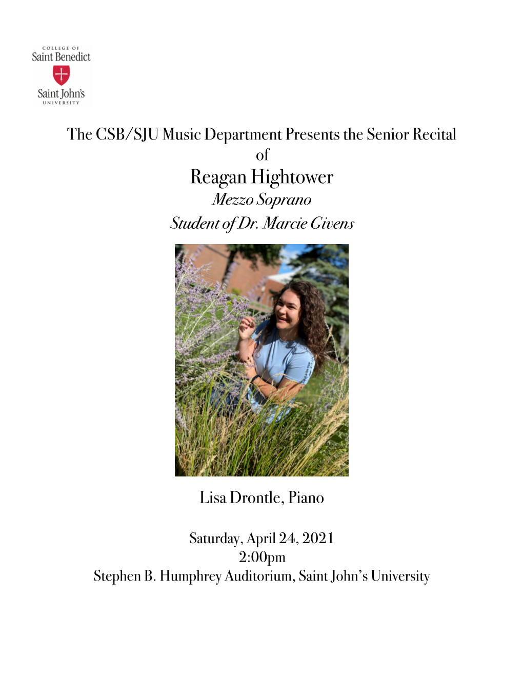 Senior Recital Program