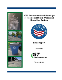 2020 Assessment and Redesign of Residential Solid Waste and Recycling System