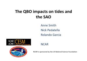The QBO Impacts on Tides and the SAO