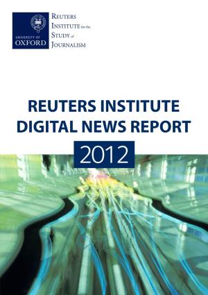 Reuters Institute Digital News Report 2012