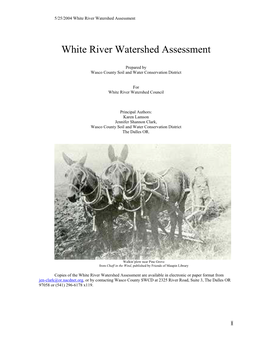 White River Watershed Assessment