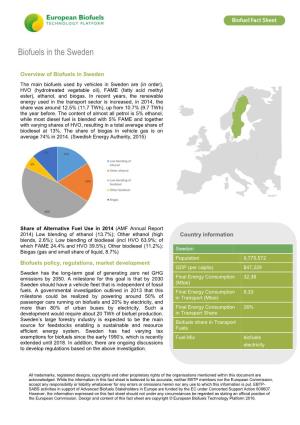 Biofuels in the Sweden
