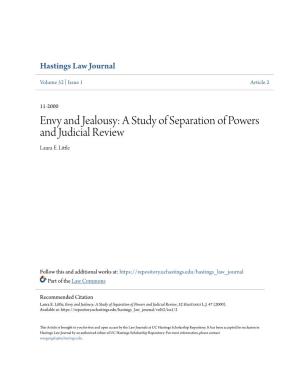 Envy and Jealousy: a Study of Separation of Powers and Judicial Review Laura E
