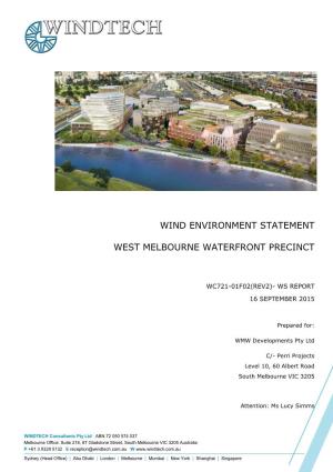 Wind Environment Statement West Melbourne Waterfront Precinct