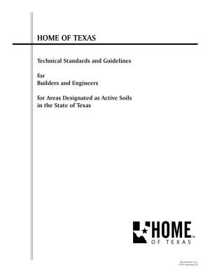 HOME of TEXAS Technical Standards and Guidelines For