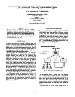 Statement of Interest: an Abstraction Hierarchy of Battlefield Agents