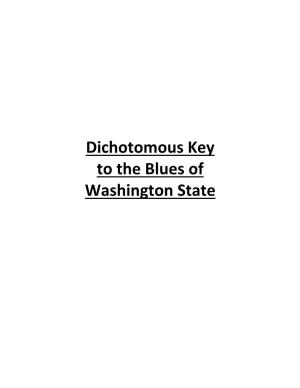 Dichotomous Key to the Blues of Washington State