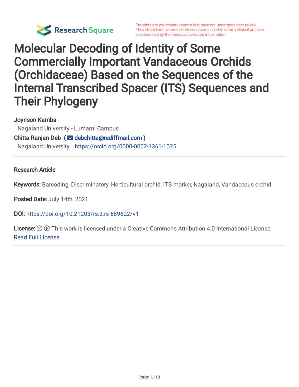 Molecular Decoding of Identity of Some Commercially Important