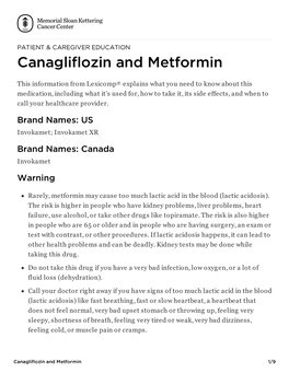 Canagliflozin and Metformin
