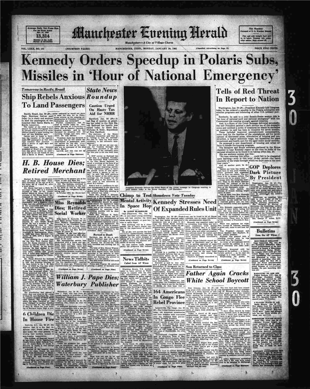 Kennedy Orders Speedup in Polaris Missiles In