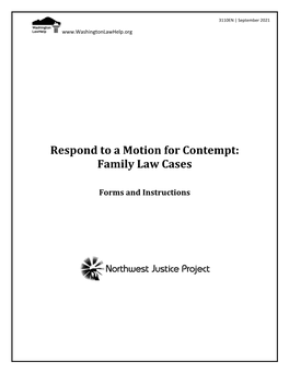 Responding to a Motion for Contempt: Family Law Cases