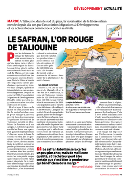 Le Safran, L'or Rouge De Taliouine