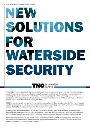 New Solutions for Waterside Security