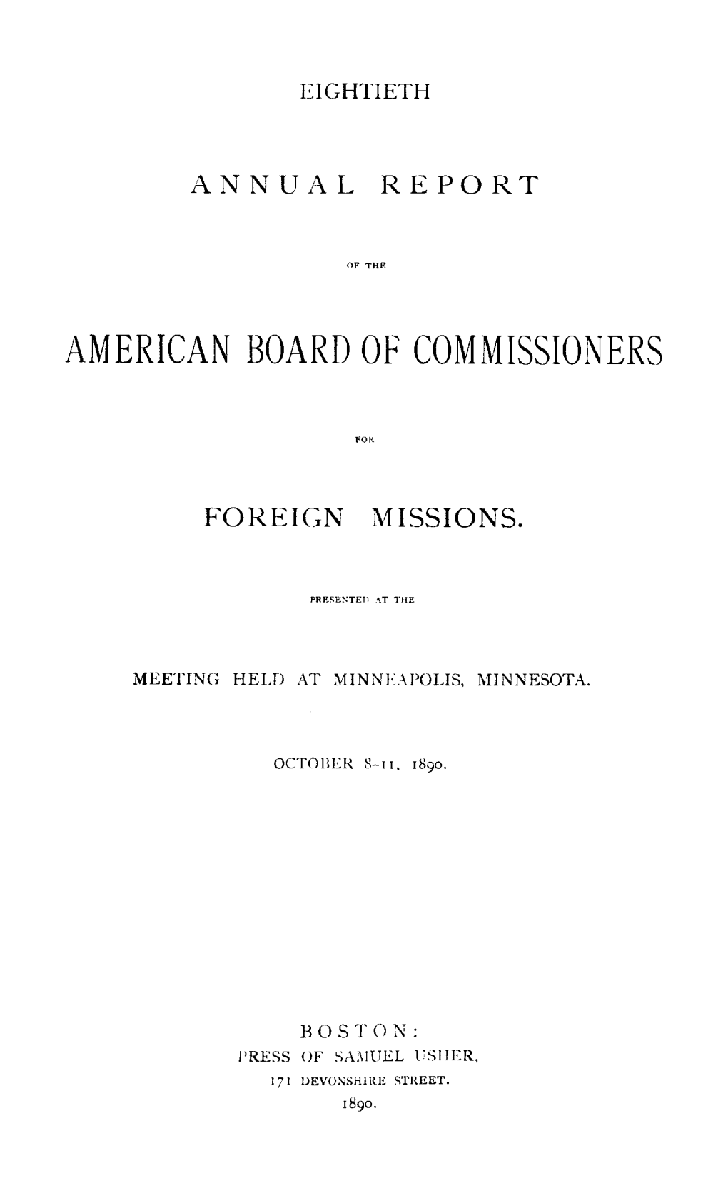 American Board of Commissioners