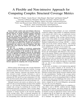 A Flexible and Non-Intrusive Approach for Computing Complex Structural Coverage Metrics