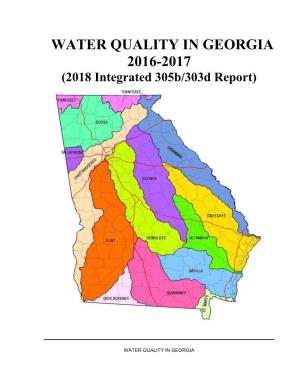 WATER QUALITY in GEORGIA 2016-2017 (2018 Integrated 305B/303D Report)