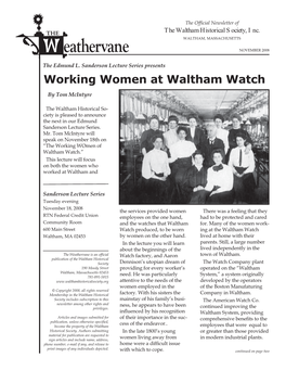 Working Women at Waltham Watch