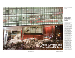 Alice Tully Hall and the Juilliard School 3 4 Tension Exertedbythestainless for Ittoresist Theamountof the Challengetostructure Is Senior Structuralengineerfor Used