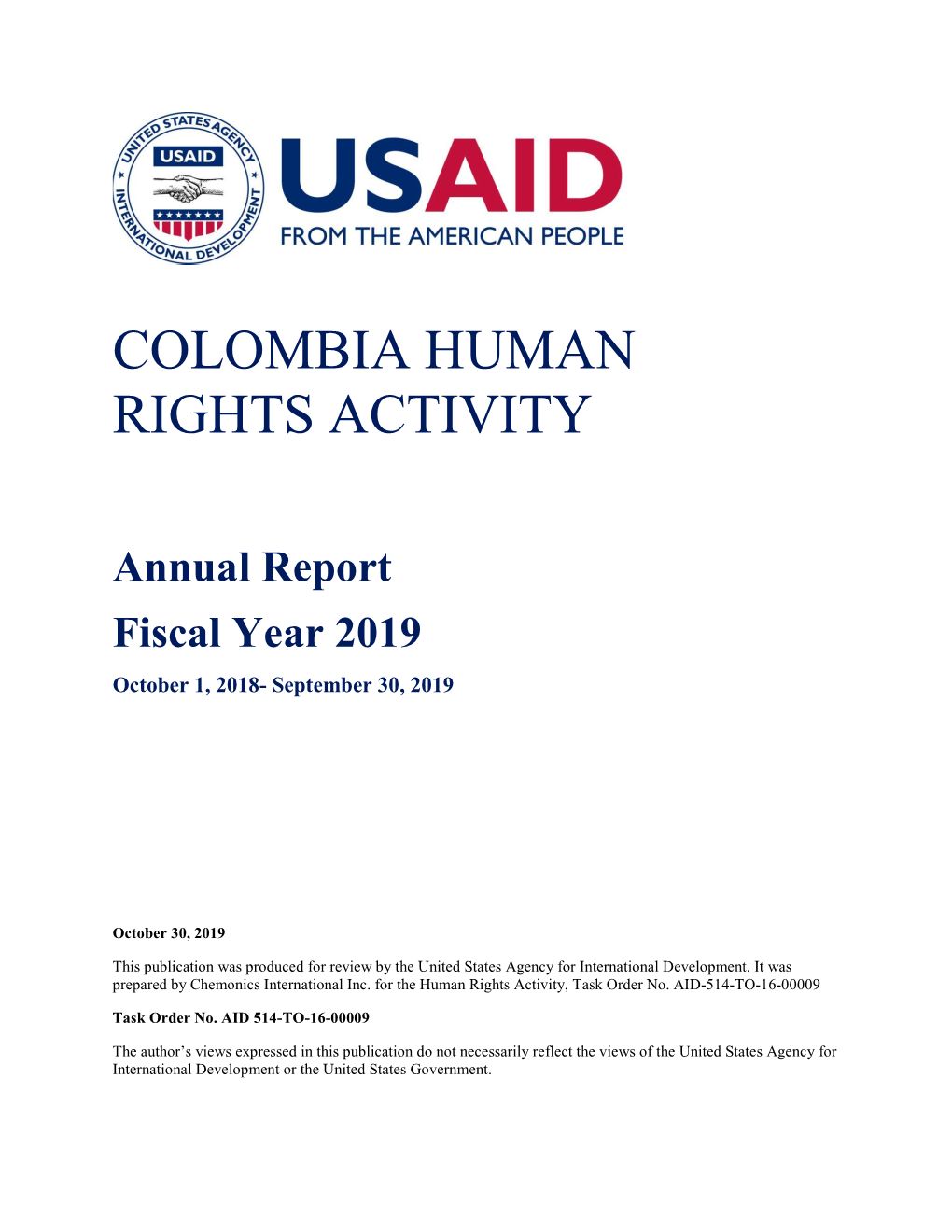 Colombia Human Rights Activity