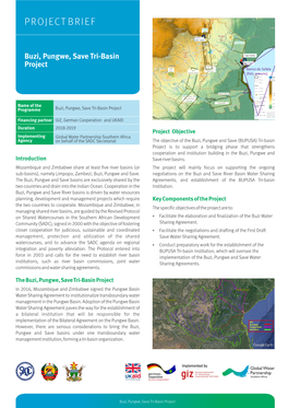 Buzi, Pungwe, Save Tri-Basin Project