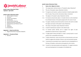Jewish Labour Movement Rules Updated