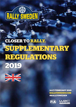 Supplementary Regulations 2019