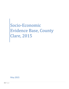 Socio-Economic Evidence Base, County Clare, 2015