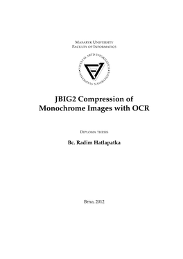 JBIG2 Compression of Monochrome Images with OCR