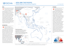 ASIA and the PACIFIC Weekly Regional Humanitarian Snapshot 20 - 26 April 2021