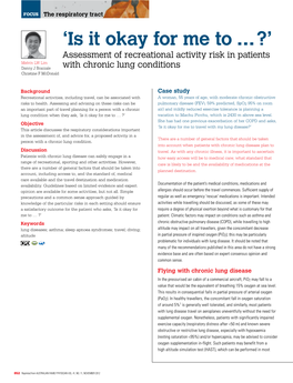 'Is It Okay for Me to … ?' Assessment of Recreational Activity Risk