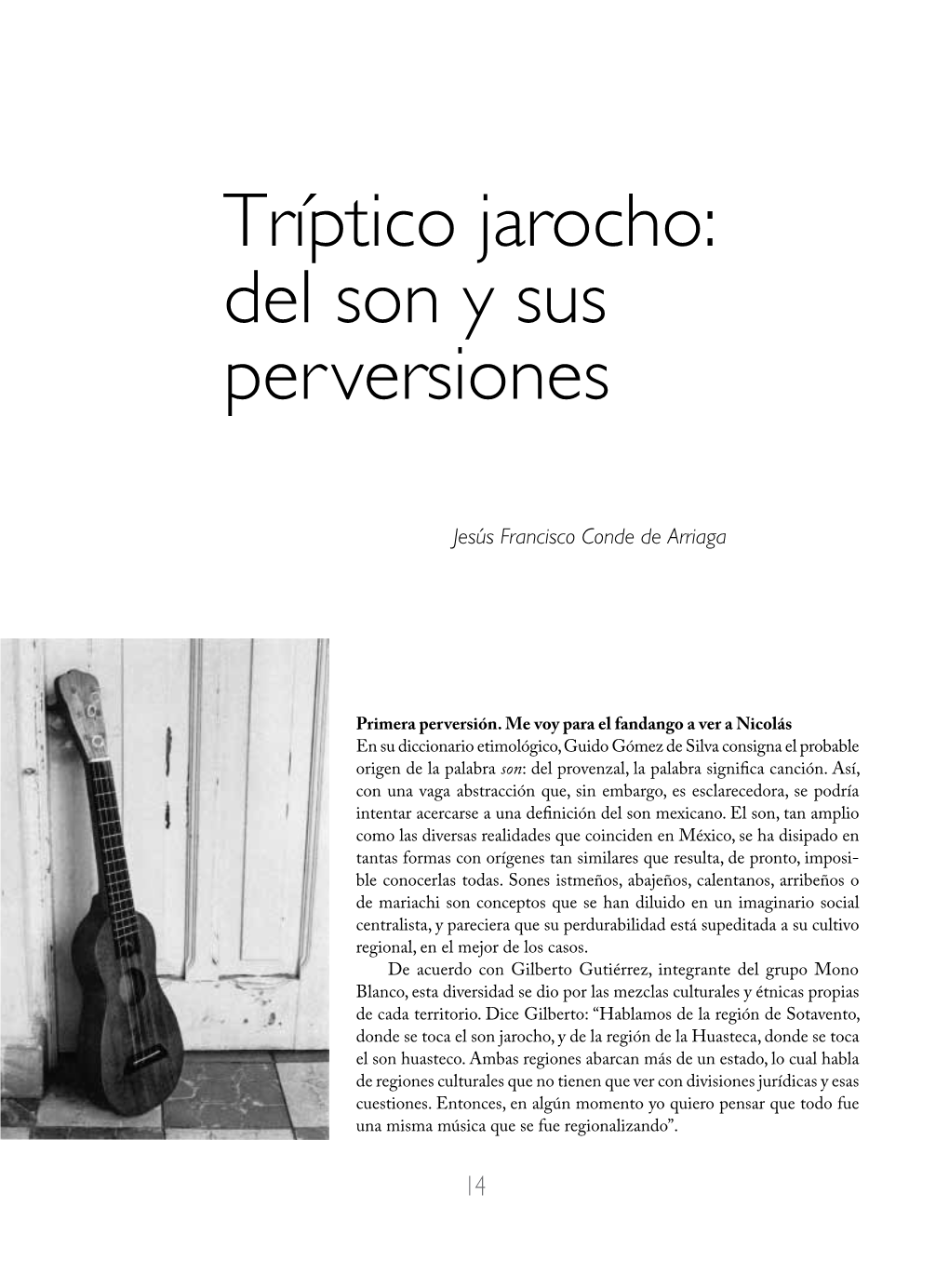 Tríptico Jarocho: Del Son Y Sus Per Versiones