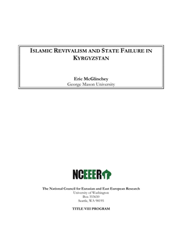 Islamic Revivalism and State Failure in Kyrgyzstan
