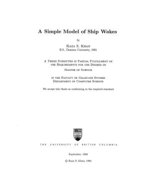 A Simple Model of Ship Wakes