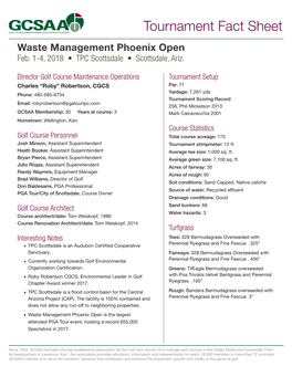 Waste Management Phoenix Open Feb