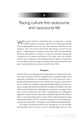 Racing Culture: the Racecourse and Racecourse Life