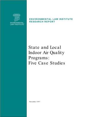 State and Local Indoor Air Quality Programs: Five Case Studies