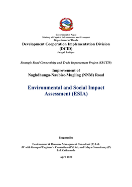 Environmental and Social Impact Assessment (ESIA)