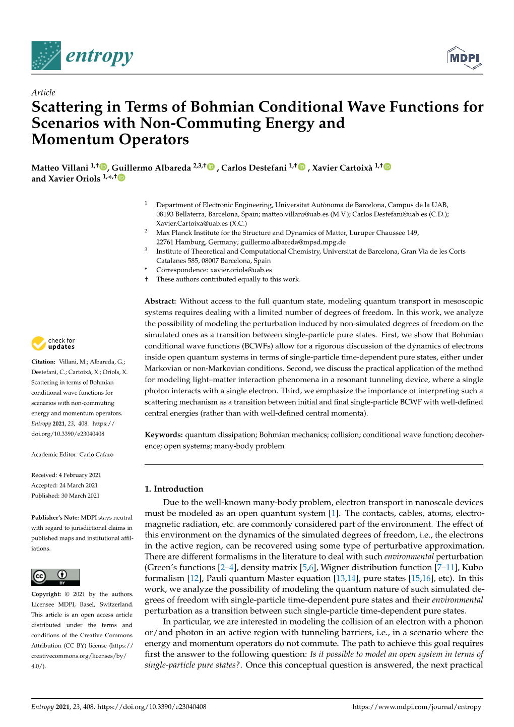 Scattering in Terms of Bohmian Conditional Wave Functions for Scenarios with Non-Commuting Energy and Momentum Operators