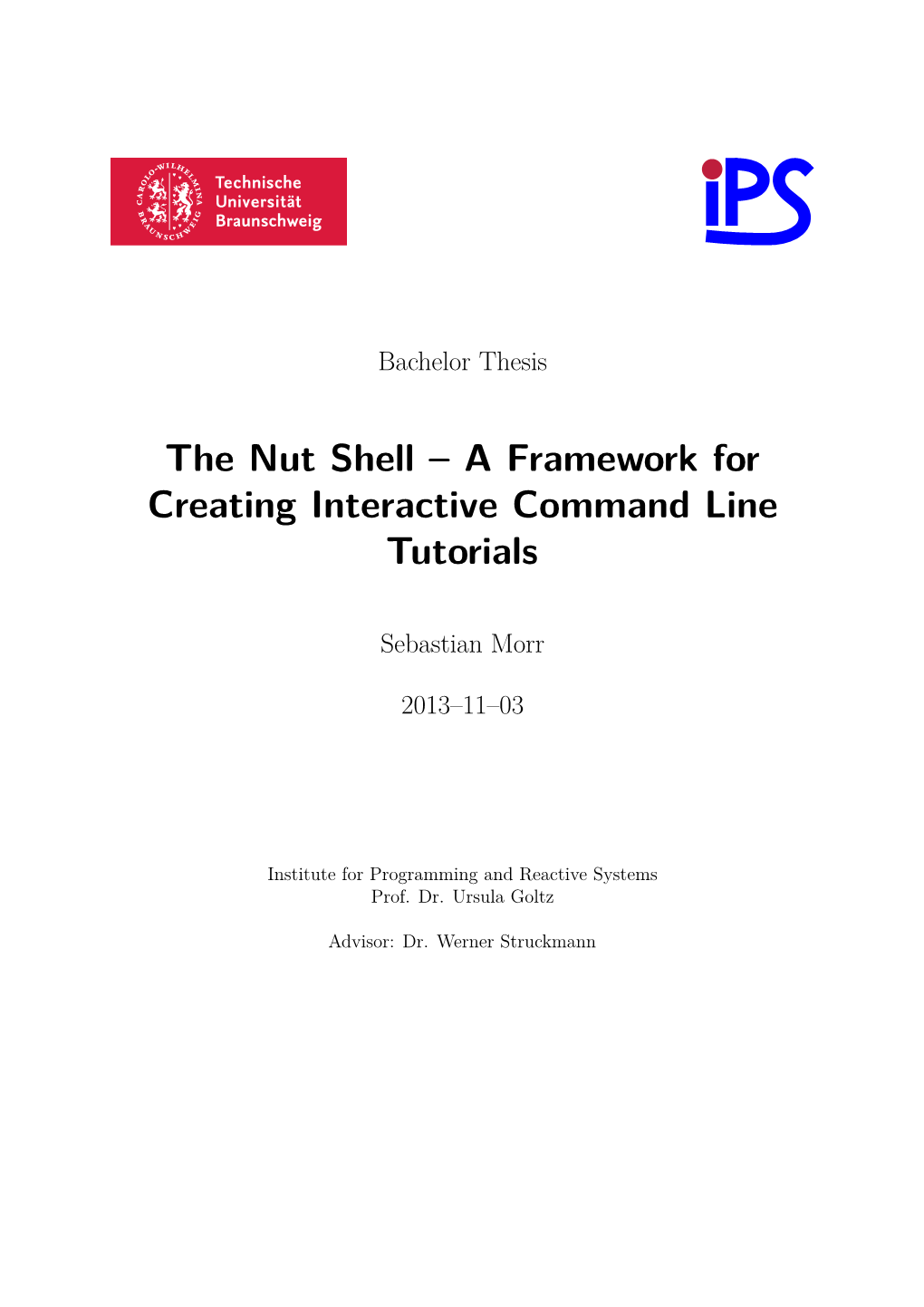 The Nut Shell – a Framework for Creating Interactive Command Line Tutorials