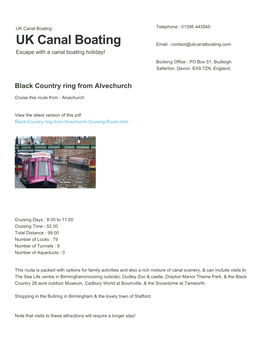 Black Country Ring from Alvechurch | UK Canal Boating