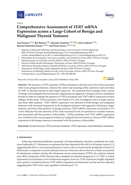 Comprehensive Assessment of TERT Mrna Expression Across a Large Cohort of Benign and Malignant Thyroid Tumours