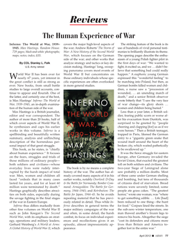 Reviews the Human Experience of War