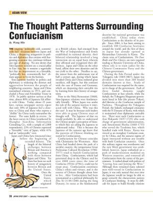 The Thought Patterns Surrounding Confucianism