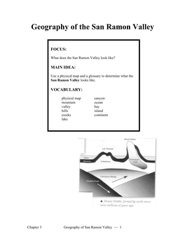 Geography of the San Ramon Valley