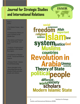 Journal for Strategic Studies and International Relations