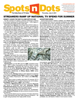 Streamers Ramp up National Tv Spend For