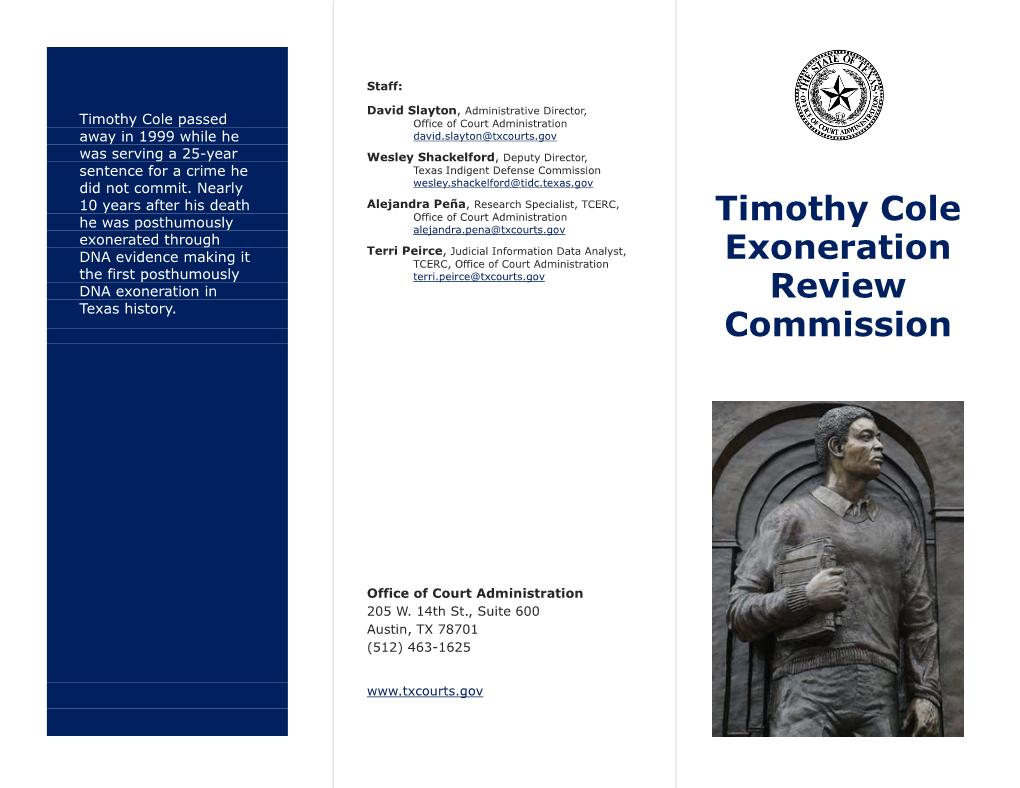 Timothy Cole Exoneration Review Commission